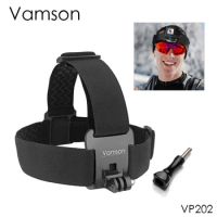 Vamson Head Strap for Gopro hero 11 10 9 8 7 Accessories Head Belt Strap Mount Adjustable for Gopro Hero 7 6 5 4 for SJCAM VP202