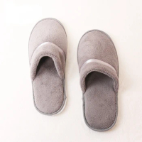 Hotel bedroom Men Women's slippers Simple Home Cotton Shoes Autumn Winter Thickened eva anti-skid disposable slippers 2pairs/Lot