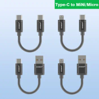 Driving Recorder Typec Micro Mini USB Suitable for Staring At Lamando 70 Mai Xiaomi Other Ultra-Short Lengthened Charging Cable