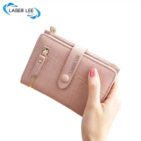 【จัดส่งทันที】 Laber Lee กระเป๋าสตางค์ใบสั้น หนัง PU แบบอเนกประสงค์ สําหรับผู้หญิง