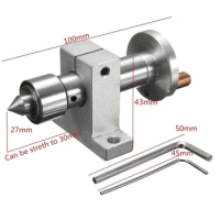 1 Set Adjustable Double Bearing Live Centre Metal Revolving With 2pcs Wrenches DIY Accessories For Mini Lathe Machine