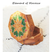 摩洛哥進口手繪Thuya Box實木珠寶首飾盒木質收納盒家居裝飾擺件