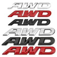 Pelekat Lambang Logo AWD Logam, Reka Bentuk 3D, Pelekat Lencana 4WD, Sesuai untuk VW, Toyota, RAV4,