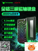 螞蟻電競AGK75磁軸三模鍵盤全鋁坨坨支持RT快速啟停0.2ms無畏契約-杏奈生活館