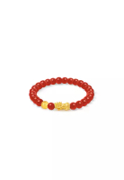 MJ Jewellery THE Mix Collection 999.9/24K足金 迷你龍吊飾與貔貅瑪瑙手鏈