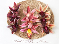 Semanggi Orchid Hairpiece - Bunga Sanggul Semanggi Anggrek Handmade by Model Manis- Free Packing Box