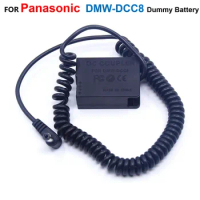 DMW-DCC8 DC Coupler DMW-BLC12 Dummy Battery Spring Cable For Panasonic DMC FZ2500 FZ2000 FZ300 GX8 G80 G81 G85 DMC-G7 G5 G6