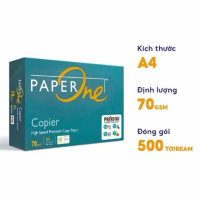 Giấy A4 Paper one 70gsm. In ấn mượt mà, tiết kiệm chi phí