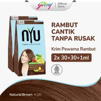 NYU Creme Hair Colour Pewarna Rambut - Natural Brown - Isi 2