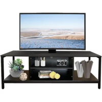 TV Stand Up To 55 Inch Console with Shelving Cabinet with Open Storage for Living Entertainment Room 47.2"/120cm US