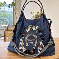 馬系刺繡 ballchain環保袋包 購物袋 刺繡 單肩包