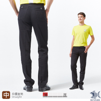 【NST Jeans】【涼夏】Noir黑 涼感纖維x彈性纖維 休閒直筒長褲(中腰)390(5666) 台製 紳士 男 夏季薄款