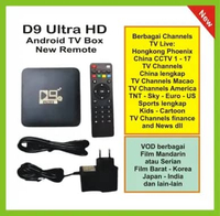 TV BOX D9 UHD Chanel Luar Negeri - Chanel Lokal Indonesia - Android TV Box - Full TV Channel 4K