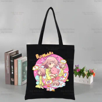 Puella Magi Madoka Magical Black Shopping Tote Bag Reusable Shoulder Madoka Anime Book Bag Akemi Mami Sakura Kyouko Handbag