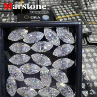[New EU Quality]10ct Marquise Big Moissanite Loose Stone D Color VVS1 Lab Grow Super White with GRA Hand Cut Moissanite Diamonds