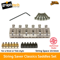 Graph Tech String Saver Strat Tele Saddle 10.5mm Set PG-8000 แซดเดิ้ลกีต้าร์ ลดสายขาด