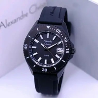 ALEXANDRE CHRISTIE AC8693 / AC 8693 FULL BLACK PRIA ORIGINAL Rubber Watches