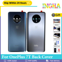 Original Back Cover For OnePlus 7T Battery Cover Door Rear Housing Case OnePlus 7t Battery Cover With Camera Lens Repalcement