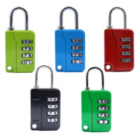 4 Digit Password Zinc Alloy Lock Dormitory Cabinet Lock Backpack Zipper Lock Security Coded Lock Anti-theft Mini Travel Padlock