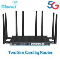 AX3000 5G Router Dual SIM Card Wifi6 3000Mbps Openwrt DDR4 1GB 4 Gigabit LAN USB3.0 MU-MIMO 12 Antenna 5GHZ 5g WiFi Router