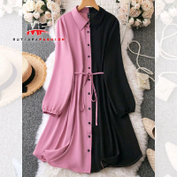 T-shirt Atasan Wanita | Tunik Casual Model Korean Style Terbaru 2025 Crinkle Airflow Balon Gamis Kan