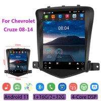 9.7" 2din Autoradio Android 11 Tesla Style Car Radio Multimidia Video Autoradio Player Navigation GPS For Chevrolet Cruze 08-14