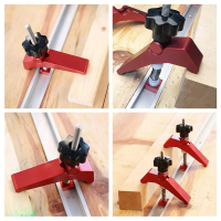 ชุดกิ๊บยึดแบบเร่งผล 2 ชิ้น สำหรับราง T (T slot/T track) เครื่องมืองานไม้