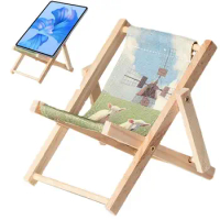 Cell Phone Stands Mini Chair Shape Phone Holder Desktop Mobile Phone Holder Multi Angle Mini Folding Chair Cell Phone Holder
