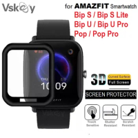 100PCS 3D Curved Soft Screen Protector for Amazfit POP / Bip S Lite / Bip U Pro Smart Watch Full Coverage Protective Film