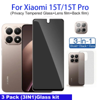 Kaca tempered untuk Xiaomi 15T, pelindung skrin untuk Xiaomi 15T Pro, kaca privasi matte liputan pen