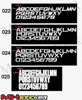 Motor Pelekat Nombor (Pelekat pemotong 22-25) Number Sticker Motor (Cutting sticker 22-25)