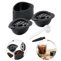 Refillable Reusable Coffee Capsule Cup Reutilisable Nespresso Pods With Spoon Brush Powder Filler For Nespresso Maker Machine