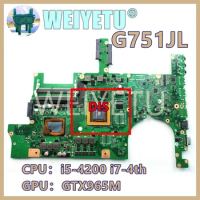G751J With i7-4th Gen CPU GTX860M/965M/970M/980M Mainboard For Asus G751 G751J G751JY G751JT G751JL G751JM Laptop Motherboard