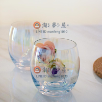 水杯日本風富士山玻璃杯 創意雪山水晶杯 酒杯飲料杯【淘夢屋】