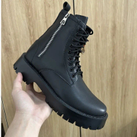 Giày đốc cổ cao khóa kéo, đế COMBAT tăng 5cm, giày bốt nam đế cao