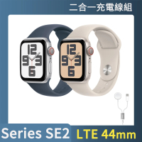 二合一充電線組【Apple】Apple Watch SE2 2023 LTE 44mm(鋁金屬錶殼搭配運動型錶帶)