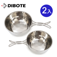迪伯特DIBOTE 便攜式304不鏽鋼折疊碗 鋼碗(2入組)