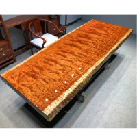 Factory Wholesale Price Luxury Home Furniture Bubinga Solid Wood Slab Dining Table Top