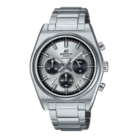 CASIO卡西歐 EDIFICE EFB-730D-7AV 條型時標指針錶 銀面 40mm