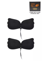 Kiss &amp; Tell Best Seller 2 Pack Amara Butterfly Push Up Nubra in Black Seamless Invisible Reusable Adhesive Stick on Wedding Bra 隐形聚拢胸