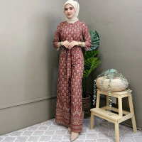 Abby Printed Jumpsuit w Belt