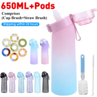 650ML Air Fruit Scent Flavored Water Bottle with 7pcs Flavoring Air Pods 0 Sugar Up Air Scent Fruit Flavour Drink Bottle