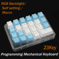 Macro Keyboard New Gateron / Cherry Switch Mechanical Keypad 23Keys Programming Programmable OSU Gamming Shortcut for WIN 7 8