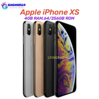 Apple iPhone XS 64/256GB ROM 4GB RAM IOS A12 6.1'' 2658mAh A12 Bionic Hexa Core Dual 12MP Face ID Original Unlocked Phone