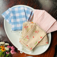 Khẩu trang nữ 4D, cotton lót muslin cao cấp