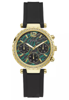 GUESS Guess GW0113L1 - Jam Tangan Chronograph Wanita - Gold - Black Rubber Strap