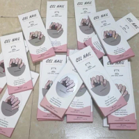 White French Semi Cured Gel Nail Strips Manicure Patch Sliders Adhesive Full Cover Gel Nail Art Stcikers UV Gel Nail Wraps