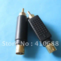 Converter RCA Male To Mini 4 pin DIN Plug S-Video Male Gold Head 50 pcs