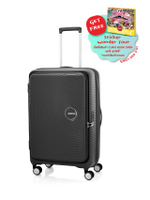 CURIO BOOK OPEN กระเป๋าเดินทางขนาด 28 นิ้ว EXP TSA สีดำ+CURIO BO STICKER