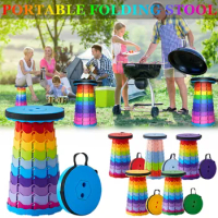 Portable Folding Camping Stool, Outdoor Foldable Camping Chair Portable Beach Chair, Folding Chair for Hiking Fishing Travel BBQ